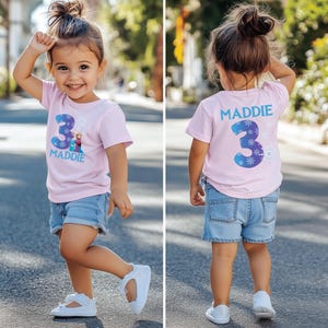 Personalized Frozen Shirt, Custom Name Frozen Shirt, Any Age Elsa Anna Tee, Frozen Birthday Outfit, Disney Princess Shirt, Disney Birthday