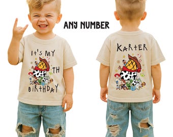 Toy Story Personalized  Boys Birthday Shirt, Custom Toy Story shirt, Disney shirt, Woody Shirt, buzz Shirt, Kids Birthday, Toy Story Gift
