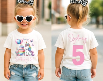 Camiseta de cumpleaños de unicornio arcoíris: camiseta mágica para el 4.º cumpleaños