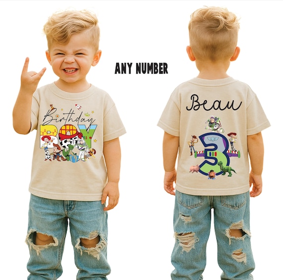 Personalized Toy Story Boys Birthday Shirt, Custom Toy Story shirt, Disney shirt, Woody Shirt, buzz Shirt, Kids Birthday, Toy Story Gift