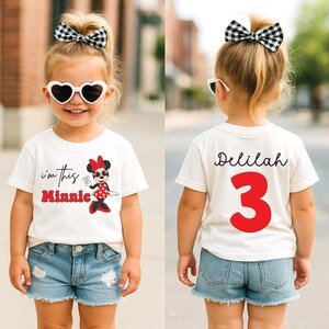 I&#39;m This Many Minnie Birthday Shirt, Minnie Mouse Party, Disney Birthday Shirt, 3rd Birthday Shirt, Disneyland Trip, Birthday Princess Shirt