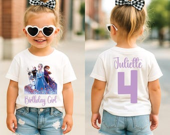 Personalized Frozen Shirt, Custom Name Frozen Shirt, Any Age Elsa Anna Tee, Frozen Birthday Outfit, Disney Princess Shirt, Disney Birthday