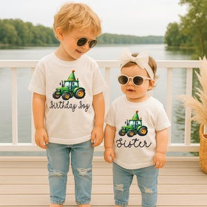 Tractor Family Birthday Shirts, Farm Theme Birthday, Tractor Family Matching, Farm Kids Party Shirt, Tractor Shirt, Barnyard Birthday Shirt