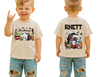 Personalized Star Wars Birthday Shirt, Boys Birthday Shirt, Custom Name Age Shirt, Galaxy Party Shirt, Jedi Birthday Outfit, Disney Kids Tee