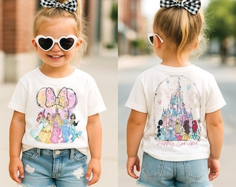 Watercolor Disney Castle Kids Shirt, Princess Happily Ever After Tee, Disney World Outfit for Girls, Disneyland Kids Tee, Magical Park Shirt