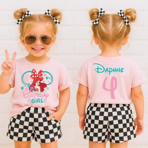 Ariel Birthday Shirt, Little Mermaid Princess Tee, Girls Mermaid Birthday Outfit, Custom Age & Name Shirt, Under the Sea Birthday Shirt PINK