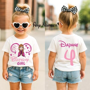 Frozen Birthday Shirt, Any Age Elsa Anna Tee, Frozen Birthday Outfit, Disney Princess Shirt, Personalized Frozen Shirt, Custom Disney Tee