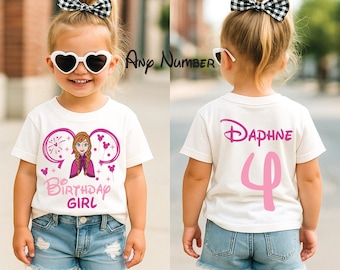 Frozen Birthday Shirt, Any Age Elsa Anna Tee, Frozen Birthday Outfit, Disney Princess Shirt, Personalized Frozen Shirt, Custom Disney Tee