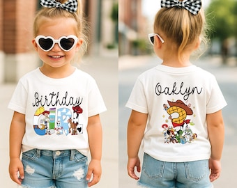 Personalized Toy Story Girls Birthday Shirt, Custom Toy Story shirt, Disney shirt, Woody Shirt, buzz Shirt, Kids Birthday, Toy Story Gift