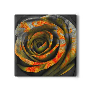 Floral Ceramic Coaster | Drink Coaster for Coffee Table, Unique Gift, Housewarming Essentials