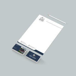 Pacchetto di branding di base per il settore immobiliare / Modello di biglietto da visita + carta intestata / Kit di avvio per agenti immobiliari professionisti / Modelli modificabili Canva