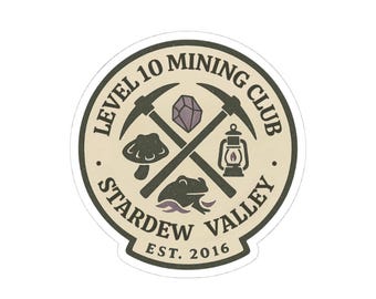 Adesivo di Stardew Valley, merchandising del Mining Club di Stardew Valley, regalo per giocatori.