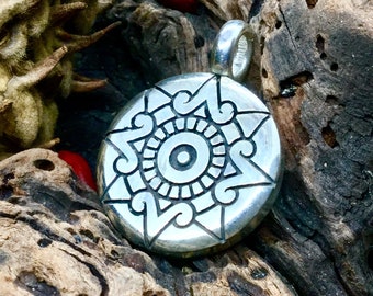 Tonatiuh Sterling Silver Charm