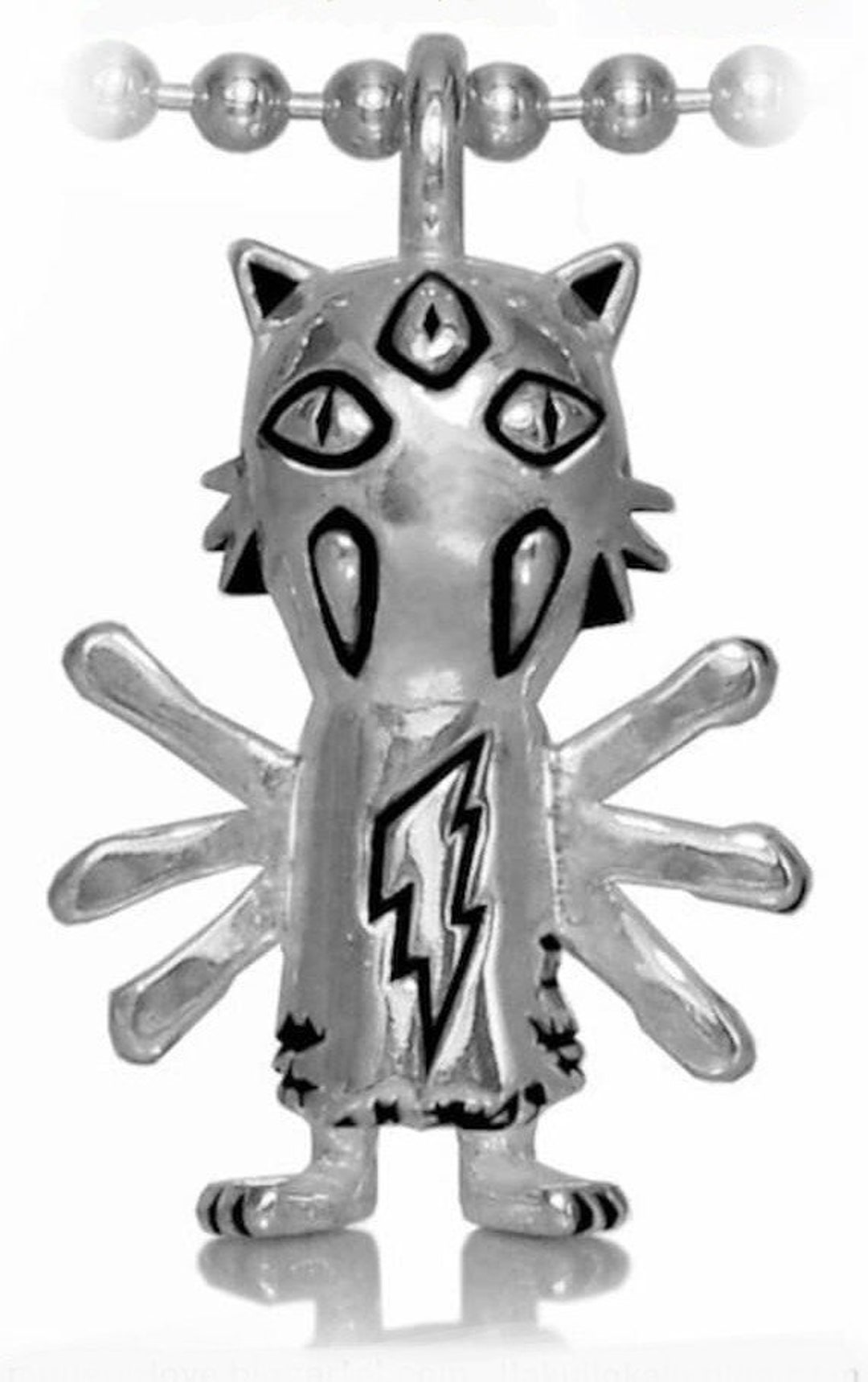 Karma Cat Silver Plated Necklace (collaboration With