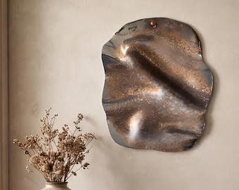 Ceramic Wall Sculpture, Draped Wall Art, Sculptural Ceramic Artwork, Handmade Statement Piece, Modern Wall Decor, Textured Wall Hanging