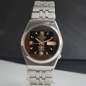 Vintage 1978 Original Citizen Automatic 8200 Black Face 21 Jewels Day-Date Japanese Men&#39;s Wrist Watch B69