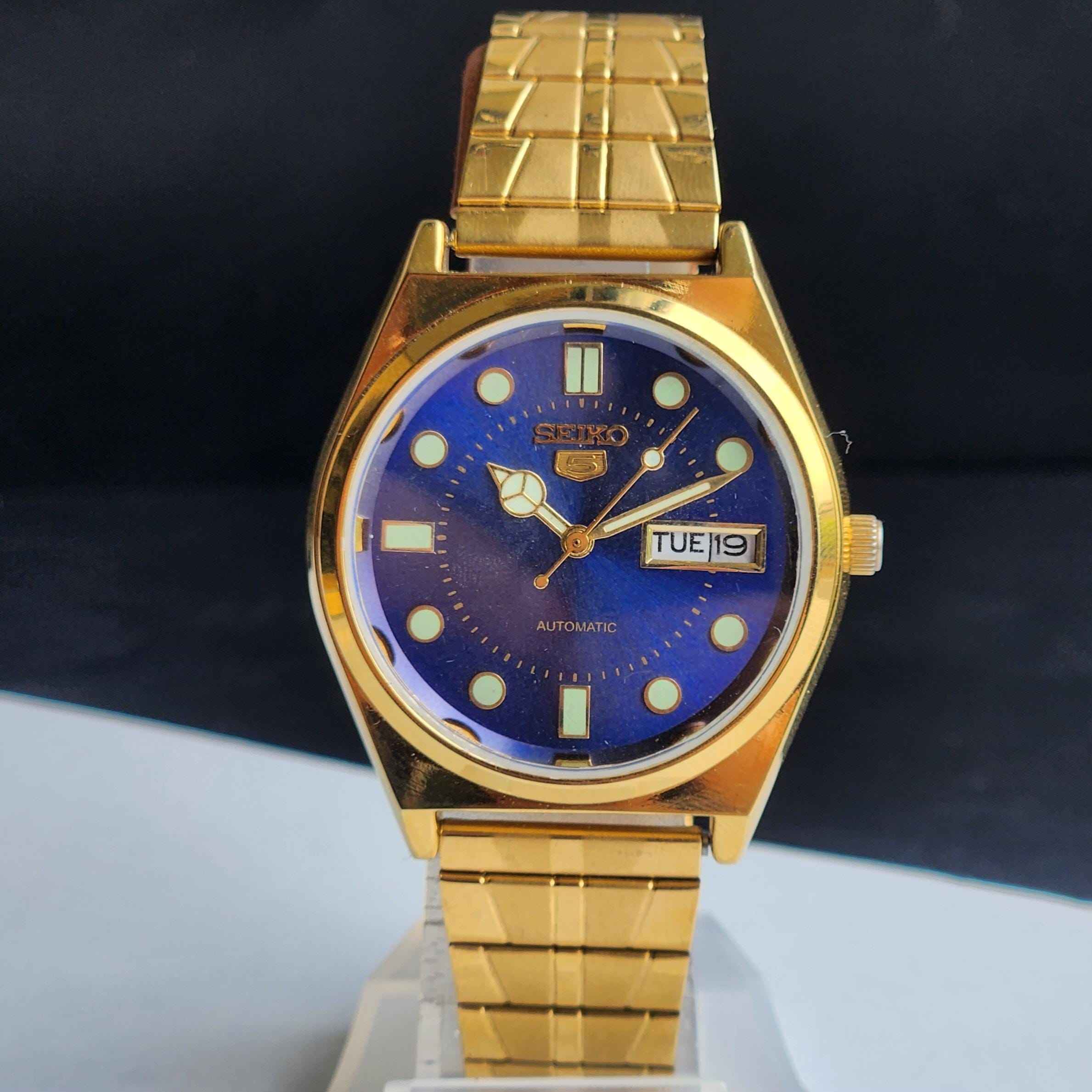Vintage Seiko Blue Face - Etsy
