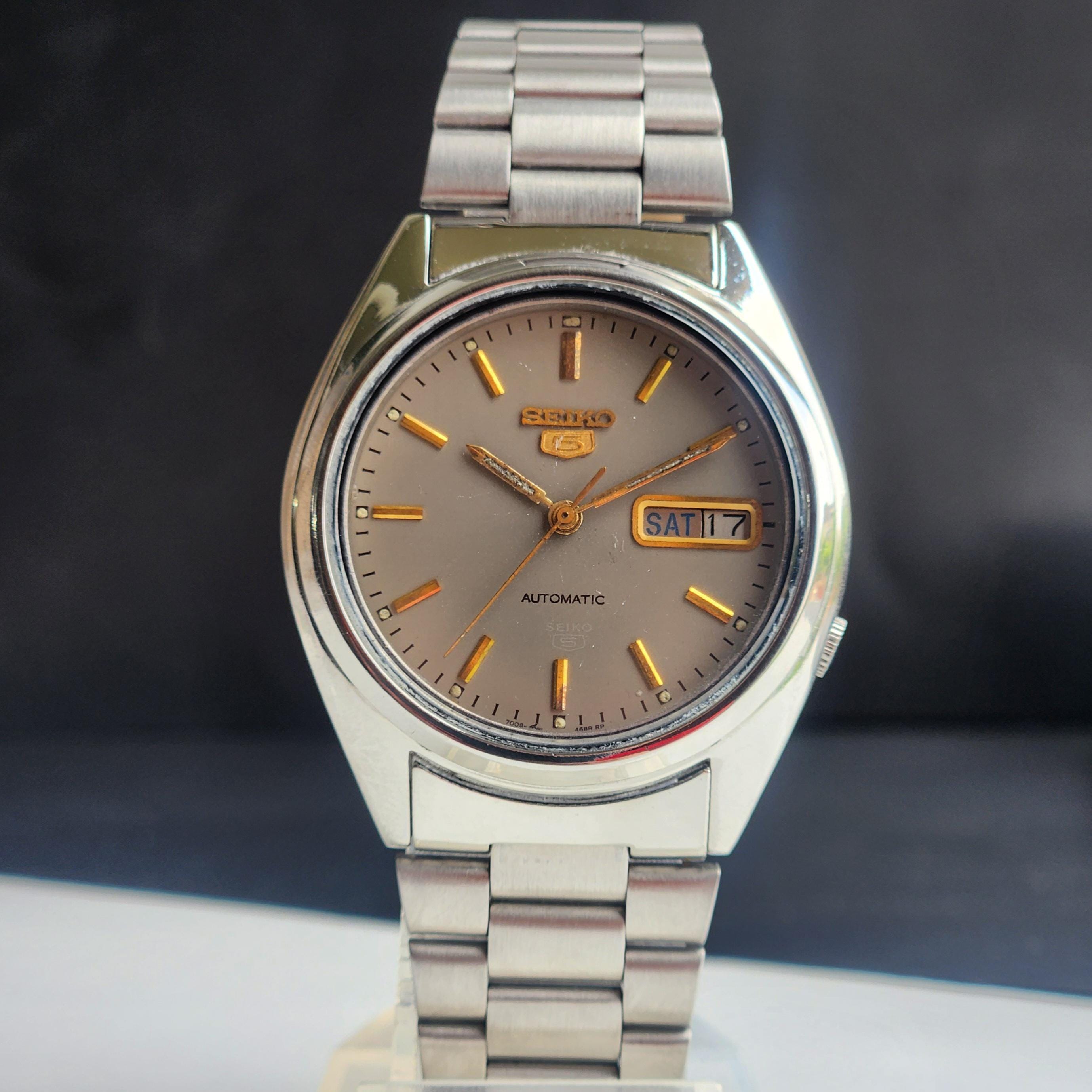 動作確認済　セイコー　セイコー5　デイテイト　シルバーダイヤル　ビンテージ Seiko 5 7009 876a - Etsy 日本
