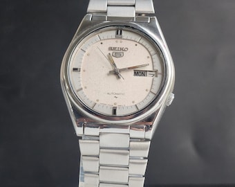 Vintage 1986 Seiko 5 Automatic 6309-7320 Day-date Japanese Men's