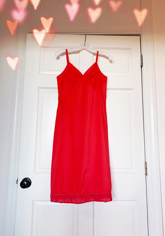 Ravishing Red Slip Dress - Vintage 1950s / 1960s … - image 2