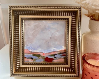 Superbloom Diptych - Original Kunst - Bunte Landschaftsmalerei - Abstrakte Landschaftsmalerei - Landschaft in der Wüste Arizonas
