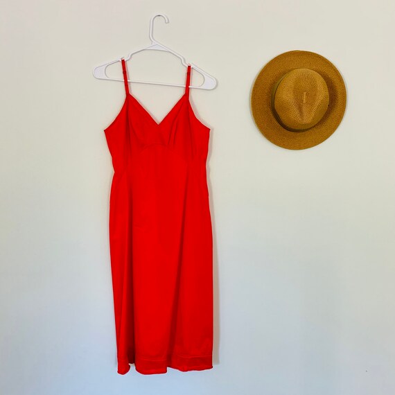 Ravishing Red Slip Dress - Vintage 1950s / 1960s … - image 7