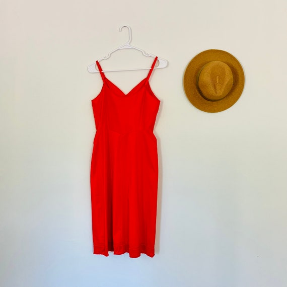 Ravishing Red Slip Dress - Vintage 1950s / 1960s … - image 3