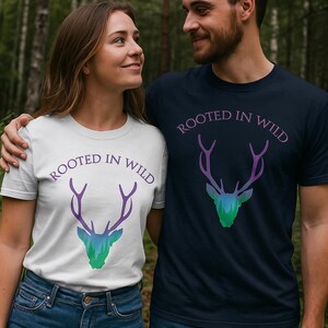 Deer T-Shirt, Elk Shirt, Outdoor Tee, Mountain T-Shirt, Forest Shirt, Nature Tee, Canada, Cute Shirt, Hiking Shirt, Wildlife Lover Tee