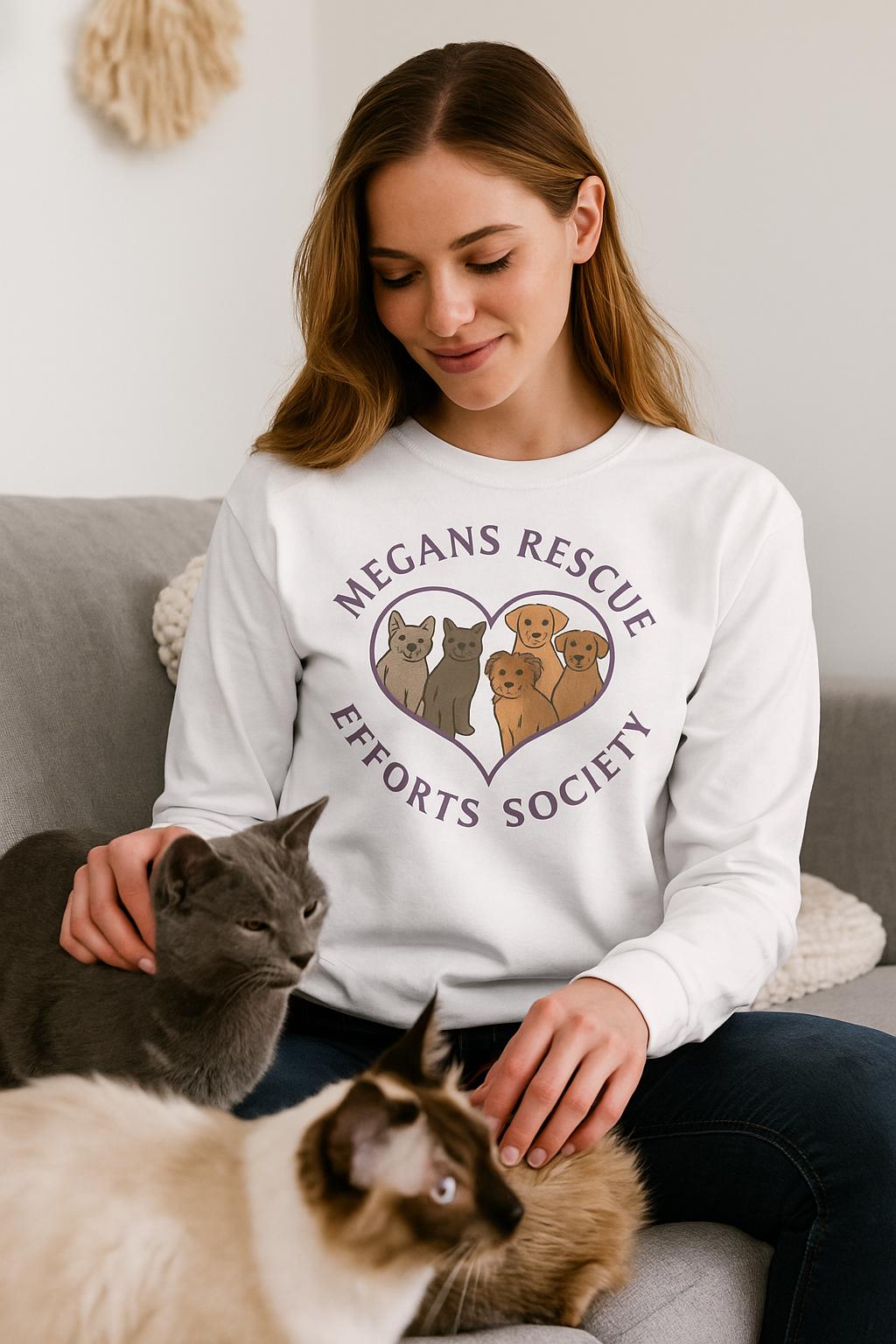 Megans Rescue Efforts Society Long Sleeve, Dog Lovers, Cat Lovers, Charity, Alberta, Canada