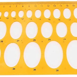 Transparent Plastic Ovals Drawing Stencils Template for Opals Cabochons