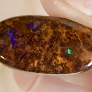 Australian Boulder Opal Double Sided Rainbow Flash Oval