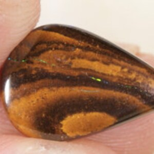Australian Boulder Opal Teardrop Rainbow Sparkles