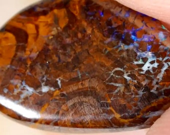 Double Sided Rainbow Flash Australian Boulder Opal from Koroit