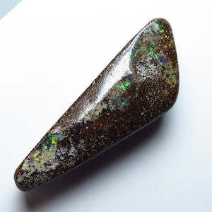 Sparkling Elongated Triangle Australian Boulder Opal
