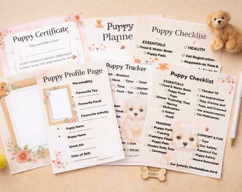 Puppy Planner Bundle | New Puppy Checklist, Training Tracker (PDF)