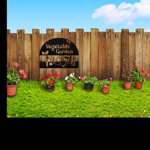 Custom Vegetable Garden Sign for Outdoors - Metal