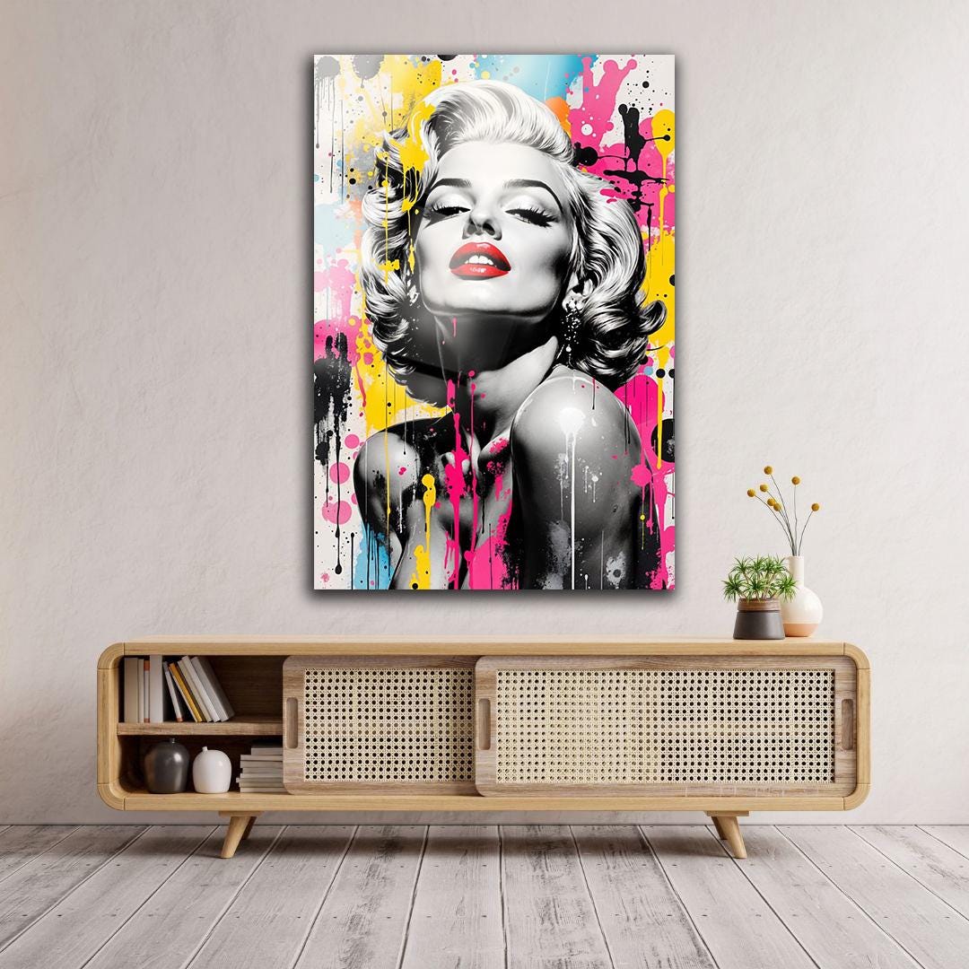 Marilyn Monroe Colourful Tempered Glass Wall Art, Marilyn Monroe ...