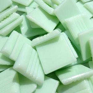 Light Green Venetian Glass Mosaic Tiles - 20mm - Half Pound - Approx 70 Squares