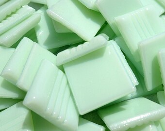 Light Green Venetian Glass Mosaic Tiles - 20mm - Half Pound - Approx 70 Squares