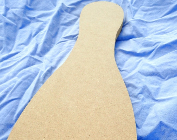 Bowling Pin Mosaic Base -  Use for Mosaics Decoupage or Decorative Painting - Unfinished MDF Plaque Made From Recycled Materials - 15 inches