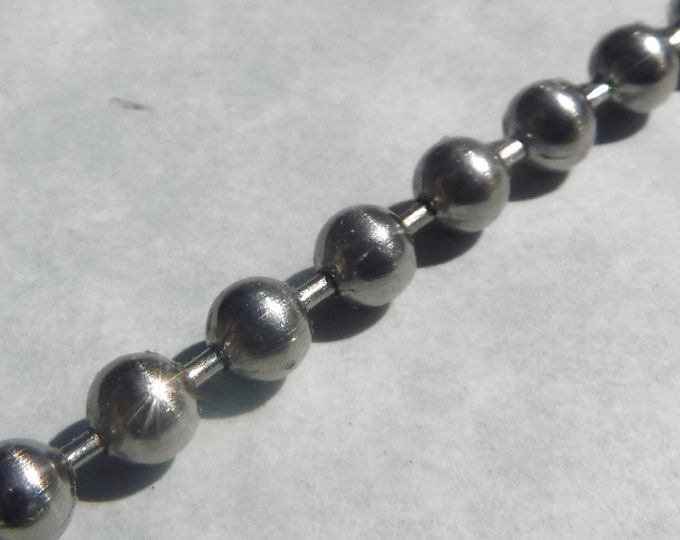 Stainless Steel Ball Chain - 6.3mm - #13 - By the Foot - Outdoor Mosaics