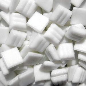 Creamy White Vitreous Glass Tiles - 1 cm - 100 grams - Approx 150 Squares