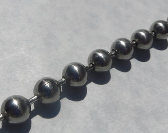 Stainless Steel Ball Chain - 8mm - #15 - By the Foot - Outdoor Mosaics