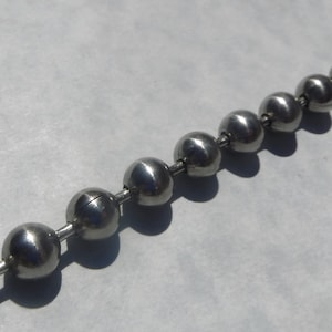 Stainless Steel Ball Chain - 8mm - #15 - By the Foot - Outdoor Mosaics