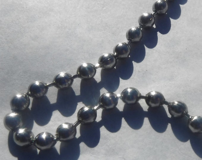 Stainless Steel Ball Chain - 4.5mm - #10 - By the Foot - Outdoor Mosaics