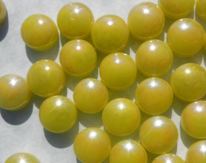 Lemon Chiffon Iridescent Glass Drops - 100 grams