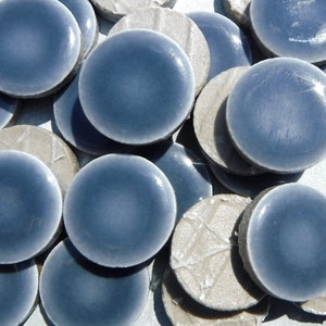 Shark Gray Ceramic Mosaic Tiles - 2 cm Penny Rounds - 25 Circles