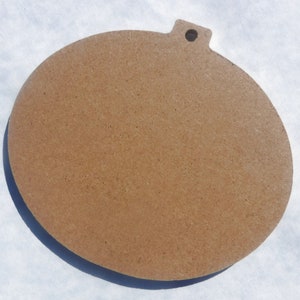 Oval Ornament Plaque - Unfinished MDF THIN - Christmas Holiday - Home Decor Sign DIY