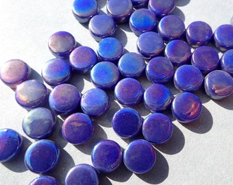 Dark Royal Blue Iridescent MINI Glass Drops - 50 grams