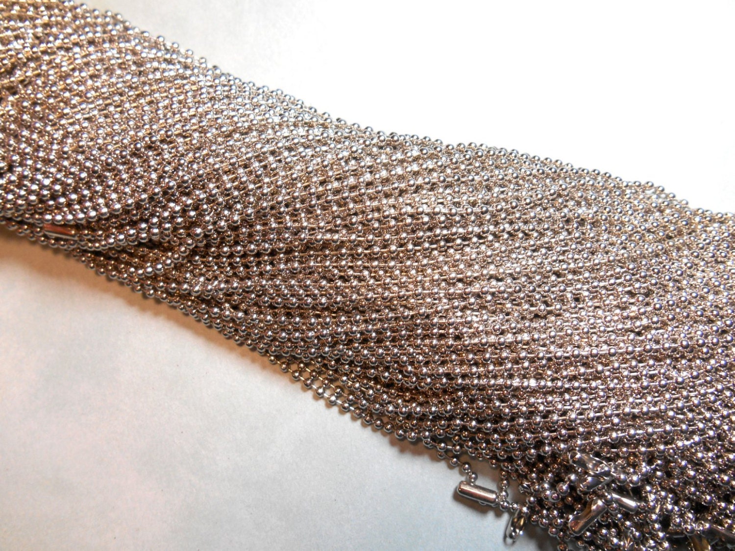 Antique Silver Ball Chain Necklaces 
